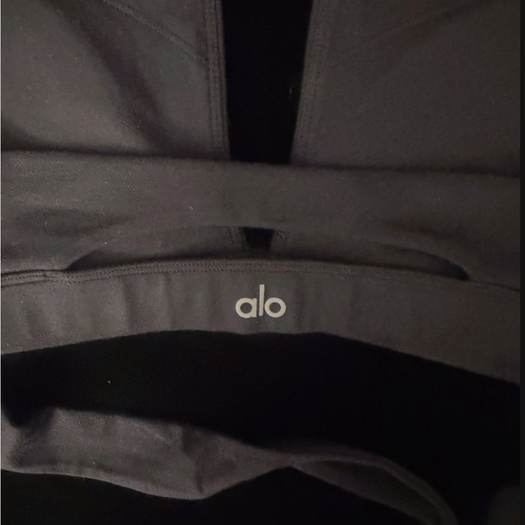 ALO Yoga Slate Gray Halter Bralette - Picture 2 of 5